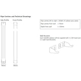 Saxon Aluminium Vertical Radiator - 1846mm H x 500mm W